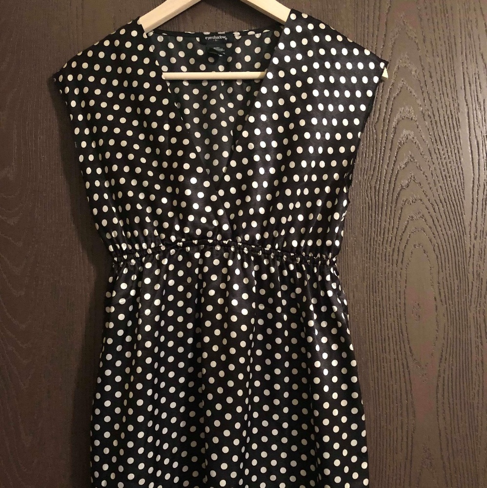 White polka dot blouse